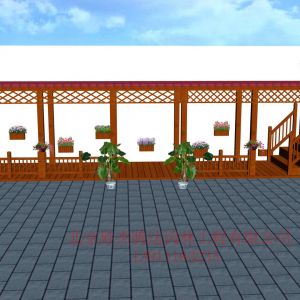 丰台别墅花园效果图