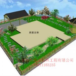 朝阳别墅花园效果图